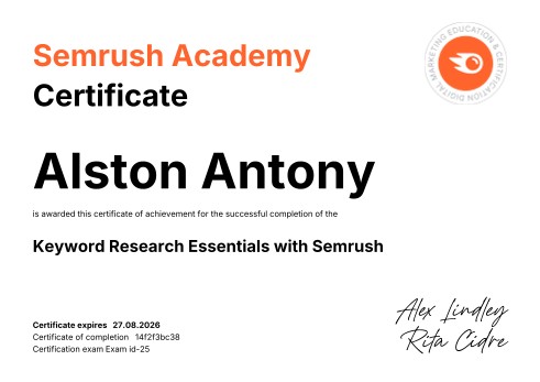 Keyword Research - Semrush
